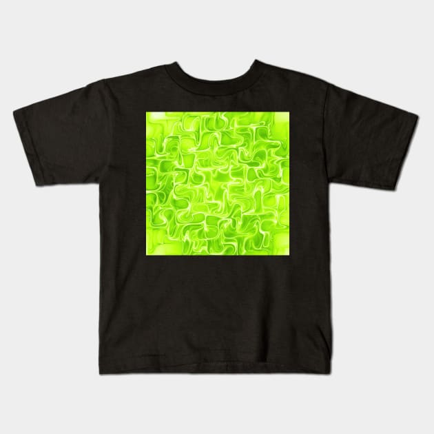 Green waves Kids T-Shirt by krinichnaya